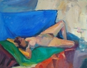 Painting-Reclining with Flower