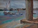 Painting--Oil-SeascapeBeneath the Bridge