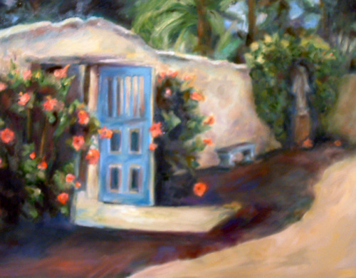Painting-Santa Barbara Courtyard