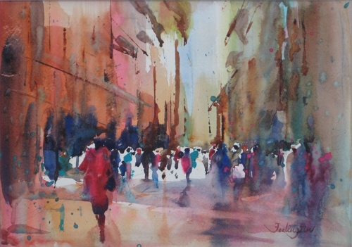 Painting-Cityscape-San Gimignano