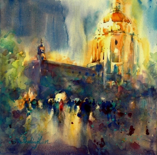 Painting-Cityscape-street 7