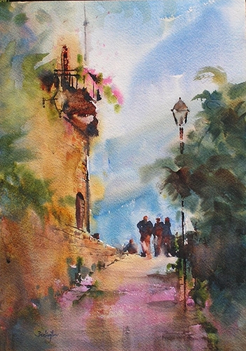 Painting-Cityscape-street 12