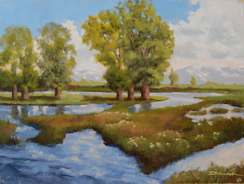 Painting-Impressionism-Bright Water