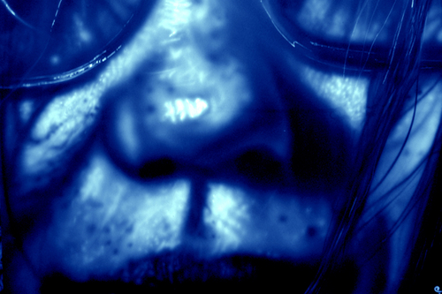 Mixed Media-Blue Glasses
