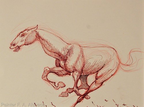 Sketch%20of%20Horse%20Running (large view)