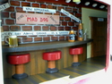 Close up of the stage at the Round House Bar