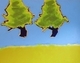 Painting--Acrylic-LandscapeTwo Ascending Pines