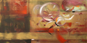 Abstract with gold and red