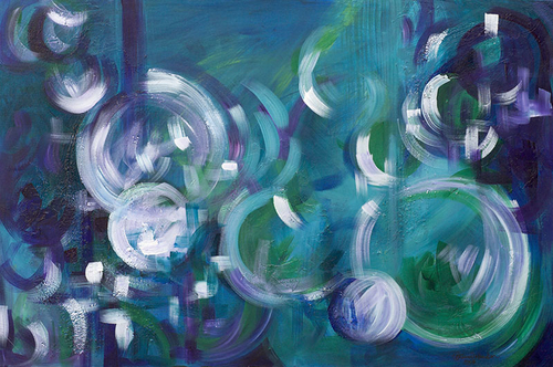 Teal and Purple Abstract