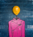 Painting--Acrylic-ConceptualUnstable SM in a yellow head 