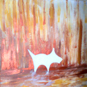 Painting--Acrylic-AbstractWhite Dog