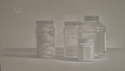 still life, painting, contemporary, traditional, chardin, morandi, pacific northwest, realism, representational, urban, industrial, plastic containers, recycleables - Still Life Drawing