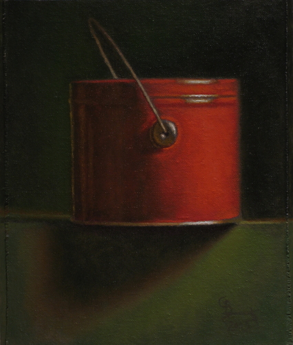 Painting-Still Life-Red Tin