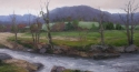 Gayle Stott Lowry - Landscape Painting Gayle Stott Lowry, Gayle Lowry, Landscape, landscape painting, North Carolina landscape, Blue Ridge Mountains, stream, mountains, fields - Landscape Painting