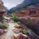 Painting--Oil-LandscapeON THE NARROW PATH, SOLD