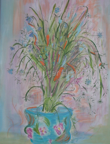 Painting-Still Life-Orange & Blue