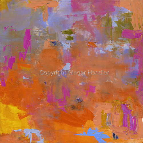 Painting-Abstract-Orange & Blue