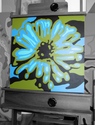 Painting-Daisy (Green and Blue)