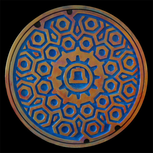 Painting-Pop Art-Manhole - Bell Telephone