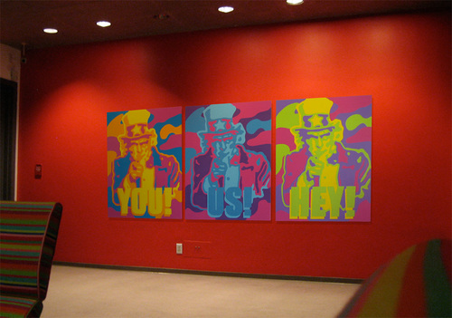 Painting-Political-Uncle Sam Triptych - 