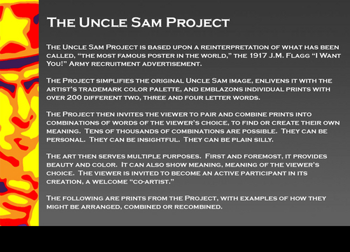 Print Making-Urban-The Uncle Sam Project