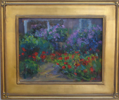 Painting-Botanical-Lilacs and Poppies