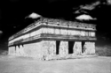 Gene Hollander, photography, black and white infrared, photograph, Mexico, Yucatan, Mayan ruins, Uxmal - Architecture Photography