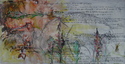 gena destri, gena keffer, gena, destri, spiritual art, religious art, spiritual painting, mixed media, chalk pastel, pastel, prayers, prayer in painting, overcoming, obeying, flowers, abstract, abstract flowers, indian paintbrush flower, abstract spiritual painting, spiritual mixed media, abstract mixed media, religious mixed media, god, abstract religious painting, white, green, orange, yellow - Representational Mixed Media