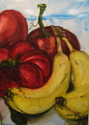 Banana and Tomato Still Life