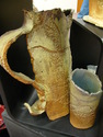 Sculptural Pitcher and Cups