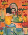 Distracted Woman: Roses