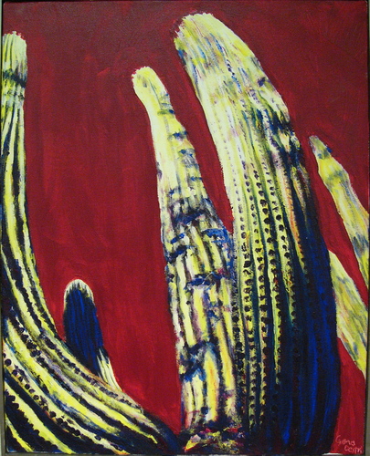 Painting-Acrylic-Arbitrary Cactus