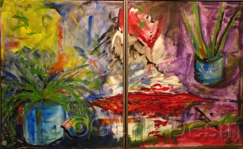 Painting-Acrylic-Colliding Selves