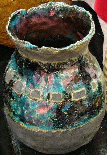 Ceramics-Raku-Raku Vase 1