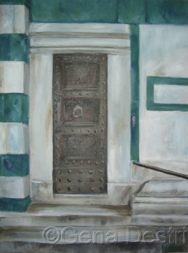 Painting-Oil-Italian Door - Florence Cathedral