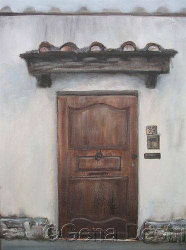 Painting-Oil-Italian Door - Florence 1
