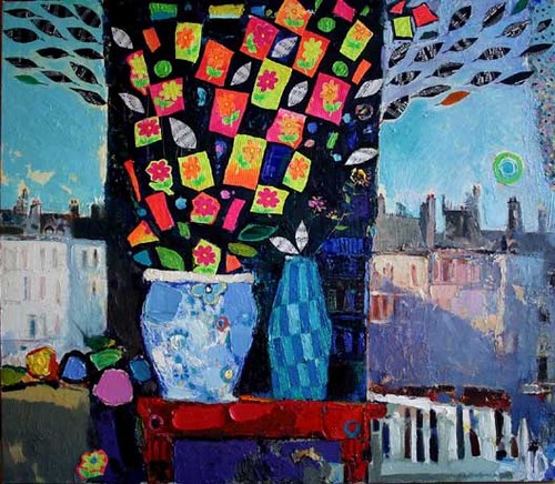Mixed Media-Music on a Vase