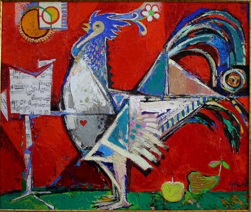 Painting-Red Rooster 9