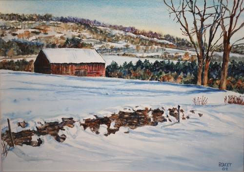 Winter Barn