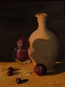 Plums in a Stemmed Glass