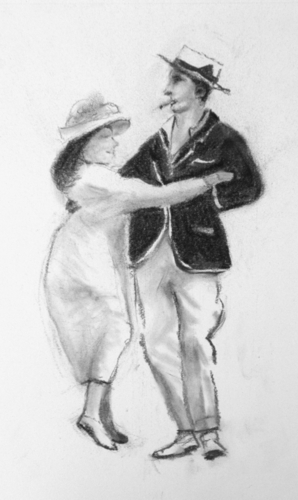 Drawing-Charcoal-Dancers Sketch