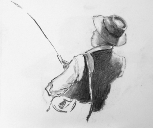 Drawing-Pencil-Fisherman