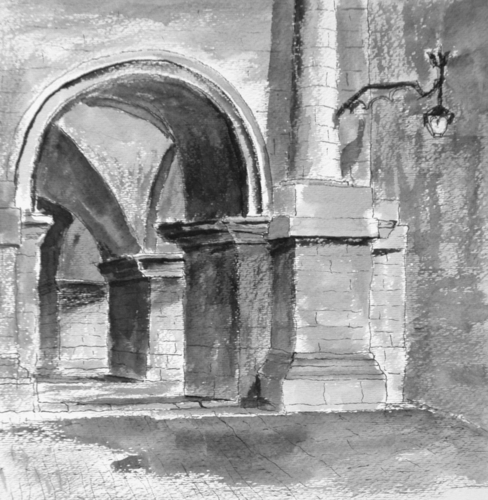 Drawing-Ink-Arches in Italy