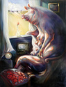 Pensive sow