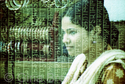 photography, portrait, texture, layers, double exposure, urban, color, veils, gina brezini, brezini,  art, fine art, Lambda, print, c-print, portrait, woman, India, Sanskrit, sari, green - Urban Photography