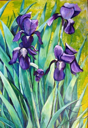 Painting-Plein Air-Spring Iris #1