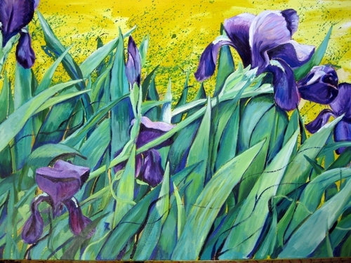 Painting-Plein Air-Purple Iris