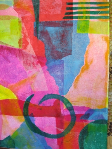 Mixed Media-Non-representational-Hot Landscape
