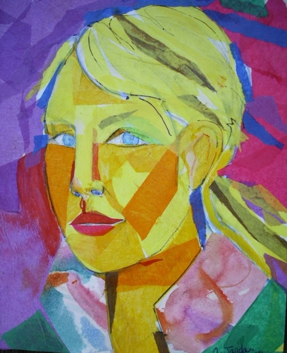 Mixed Media-Representational-Self Portrait