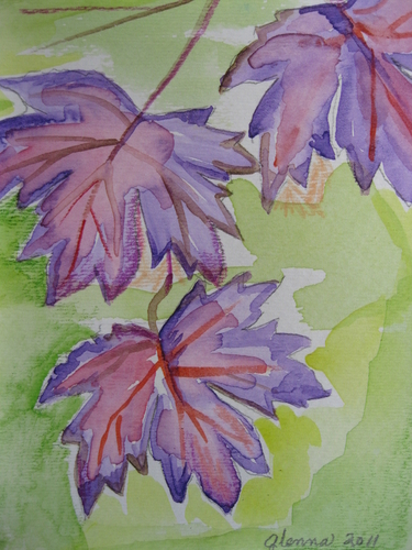 Painting-Botanical-Lavender leaves